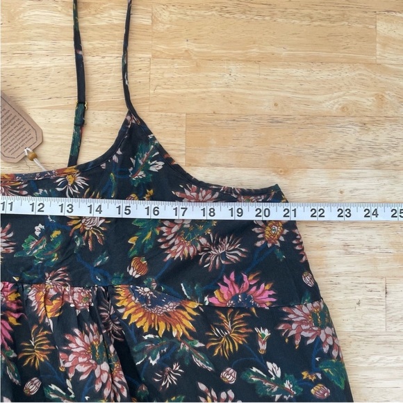 NATURAL LIFE Journey Boho Maxi Tiered Cotton Dress Black Floral XL - Picture 6 of 6